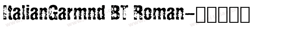 ItalianGarmnd BT Roman字体转换